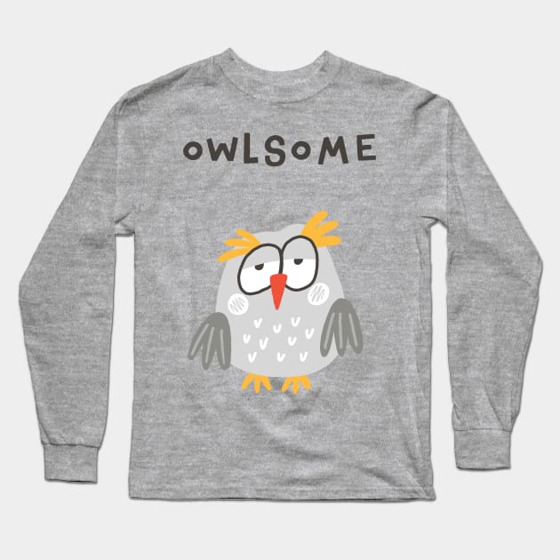 Owlsome Long Sleeve T-Shirt by JunkyDotCom